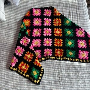 Granny Square Crocheted Shawl